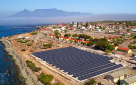 The solar power plant on Robben Island.